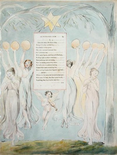 Una Oda Pindárica, de Los Poemas de Thomas Gray, publicado 1797-98 de William Blake